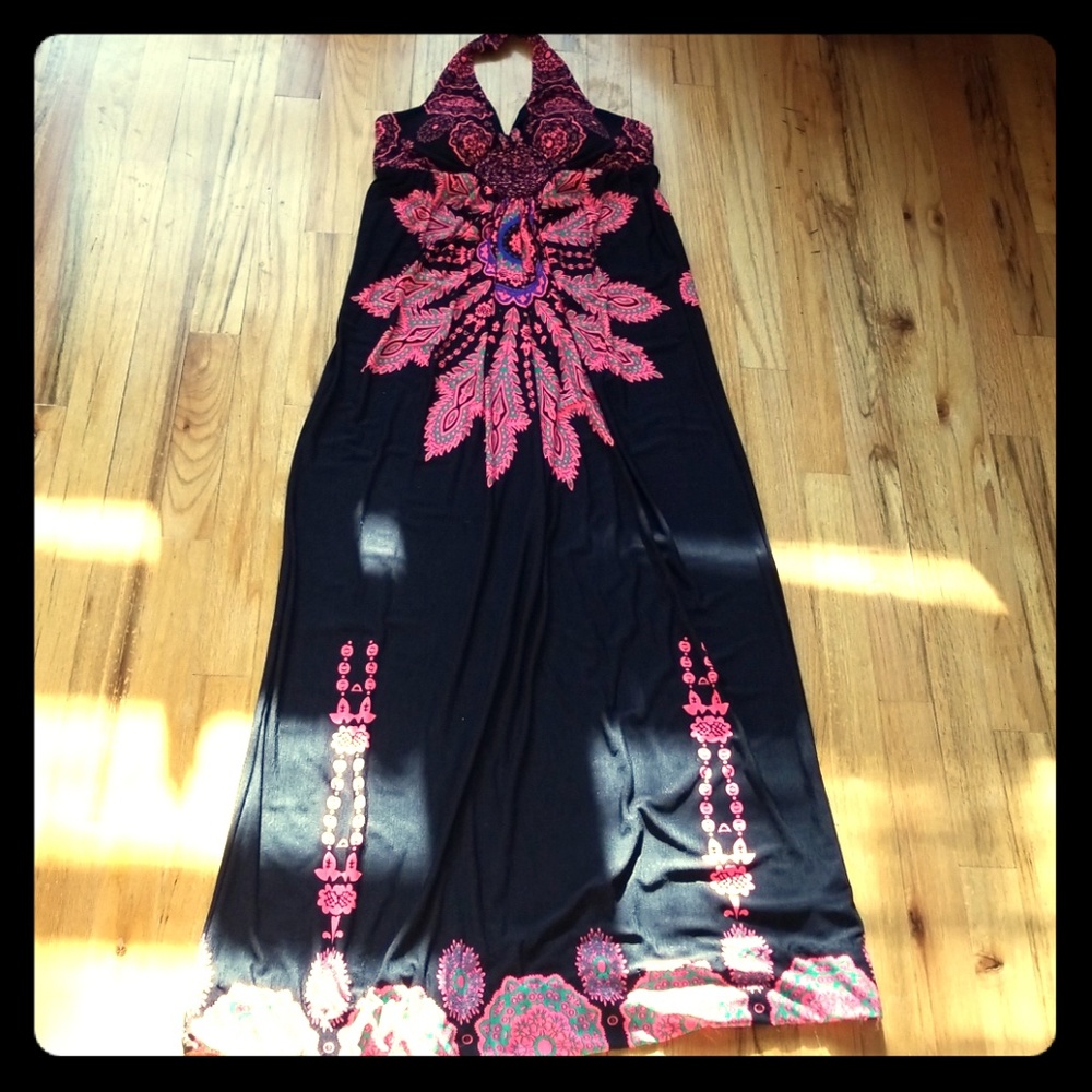 Halter floor length dress
